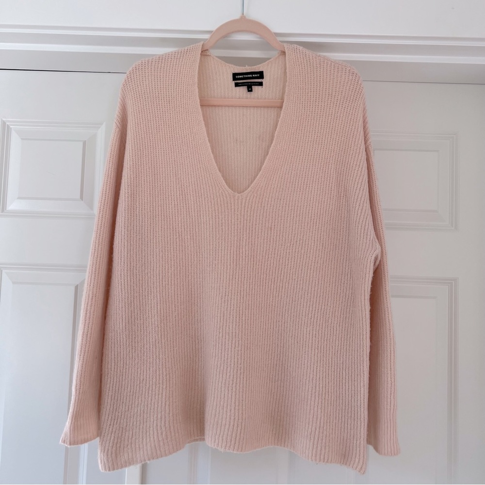 Pink Vneck Sweater